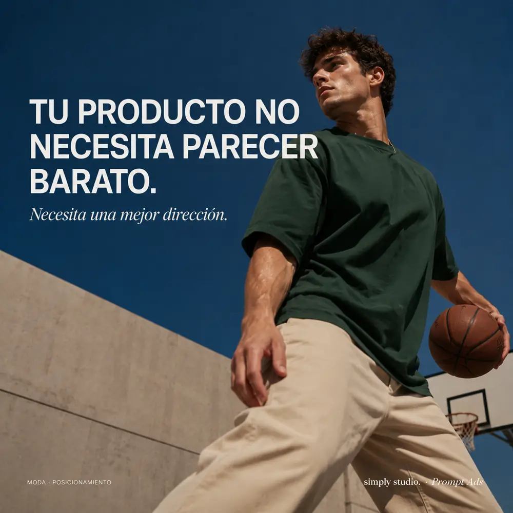 Anuncio deportivo con dirección visual