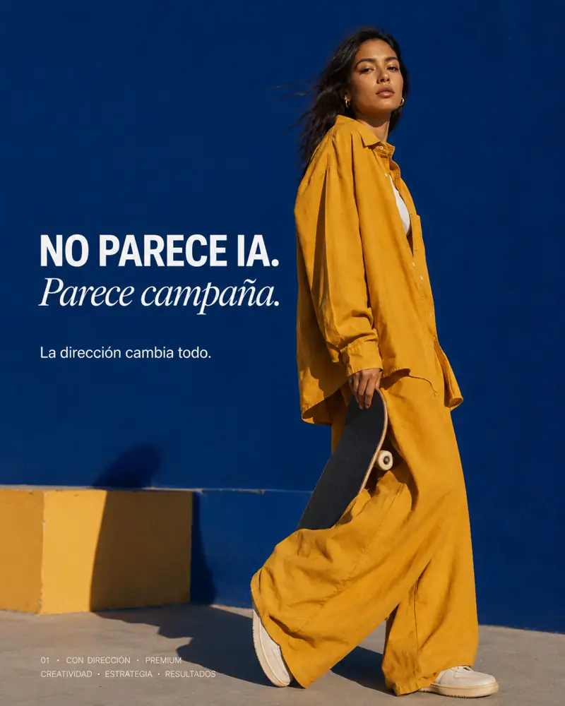 Anuncio que muestra una estética que no parece IA