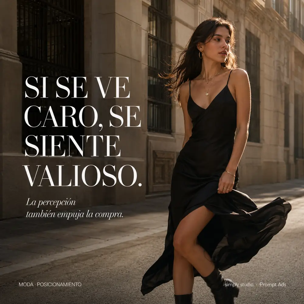 Anuncio street style con dirección aesthetic